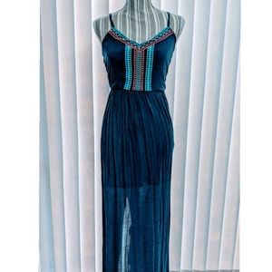 Navy blue maxi dress